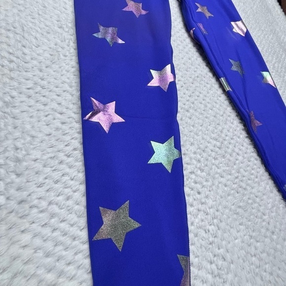 Nanette Lapore Play Compression Leggings Small Y2K Metallic starsm - Picture 12 of 13